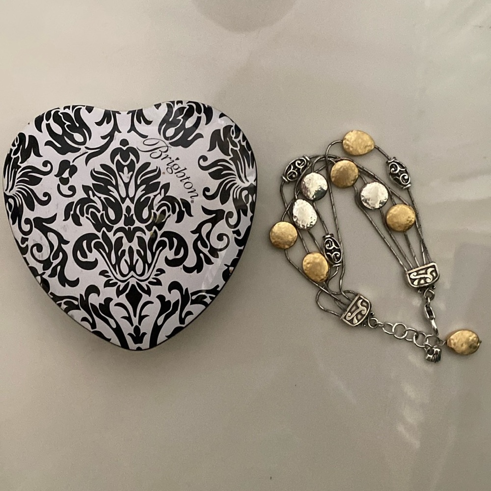 - Brighton bracelet , never worn, silver gold mix charms
